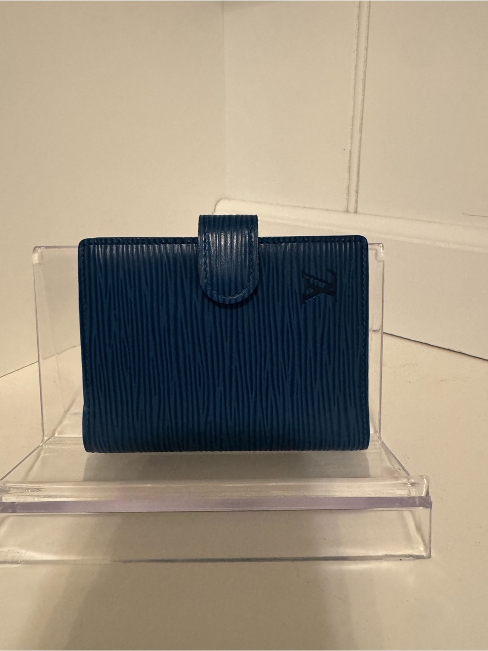 Louis Vuitton Blue Epi Leather Snap Card Wallet